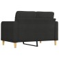 vidaXL Divano a 2 Posti Nero 120 cm in Tessuto vidaXL Divano a 2 Posti Nero 120 cm in Tessuto