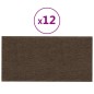 Pannelli Murali 12 pz Marrone 30x15 cm Tessuto 0,54 m² Pannelli Murali 12 pz Marrone 30x15 cm Tessuto 0,54 m²