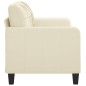 vidaXL Divano a 2 Posti Crema 140 cm in Similpelle vidaXL Divano a 2 Posti Crema 140 cm in Similpelle