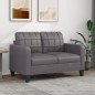vidaXL Divano a 2 Posti Grigio 120 cm in Similpelle vidaXL Divano a 2 Posti Grigio 120 cm in Similpelle