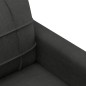 vidaXL Divano a 2 Posti Nero 120 cm in Tessuto