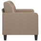 vidaXL Divano a 2 Posti Cappuccino 140 cm in Similpelle vidaXL Divano a 2 Posti Cappuccino 140 cm in Similpelle