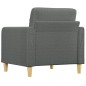 vidaXL Poltrona Grigio Scuro 60 cm in Tessuto vidaXL Poltrona Grigio Scuro 60 cm in Tessuto