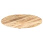 vidaXL Piano Tavolo in Legno Massello di Mango Rotondo 15-16 mm 60 cm