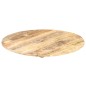 vidaXL Piano Tavolo in Legno Massello di Mango Rotondo 15-16 mm 60 cm