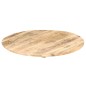 vidaXL Piano Tavolo in Legno Massello di Mango Rotondo 15-16 mm 60 cm