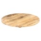 vidaXL Piano Tavolo in Legno Massello di Mango Rotondo 25-27 mm 60 cm