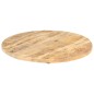vidaXL Piano Tavolo in Legno Massello di Mango Rotondo 25-27 mm 60 cm