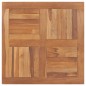 vidaXL Piano del Tavolo Legno Massello di Teak Quadrato 80x80x2,5 cm