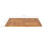 vidaXL Piano del Tavolo Legno Massello di Teak Quadrato 80x80x2,5 cm