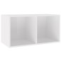vidaXL Contenitore per Vinili Bianco Lucido 71x34x36 cm in Multistrato vidaXL Contenitore per Vinili Bianco Lucido 71x34x36 cm in Multistrato