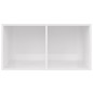 vidaXL Contenitore per Vinili Bianco Lucido 71x34x36 cm in Multistrato vidaXL Contenitore per Vinili Bianco Lucido 71x34x36 cm in Multistrato