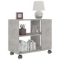 vidaXL Tavolino Grigio Cemento 70x35x55 cm in Legno Multistrato vidaXL Tavolino Grigio Cemento 70x35x55 cm in Legno Multistrato