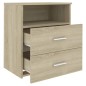 vidaXL Comodino Rovere Sonoma 50x32x60 cm vidaXL Comodino Rovere Sonoma 50x32x60 cm
