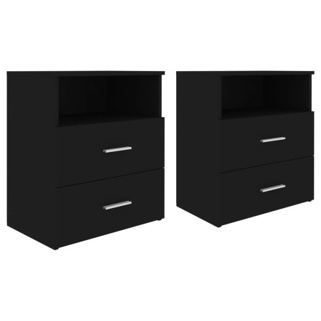 vidaXL Comodini 2 pz Nero 50x32x60 cm