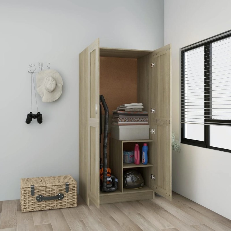 vidaXL Armadio Rovere Sonoma 82,5x51,5x180 cm in Legno Multistrato vidaXL Armadio Rovere Sonoma 82,5x51,5x180 cm in Legno Multistrato