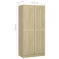 vidaXL Armadio Rovere Sonoma 82,5x51,5x180 cm in Legno Multistrato vidaXL Armadio Rovere Sonoma 82,5x51,5x180 cm in Legno Multistrato