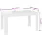 vidaXL Tavolo da Pranzo Bianco Lucido 140x74,5x76 cm Legno Multistrato vidaXL Tavolo da Pranzo Bianco Lucido 140x74,5x76 cm Legno Multistrato