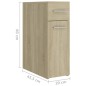 vidaXL Armadietto da Farmacia Rovere Sonoma 20x45,5x60 cm Truciolato