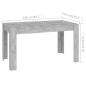 vidaXL Tavolo da Pranzo Grigio Cemento 140x74,5x76 cm in Truciolato vidaXL Tavolo da Pranzo Grigio Cemento 140x74,5x76 cm in Truciolato