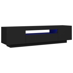 vidaXL Mobile Porta TV con Luci LED Nero 160x35x40 cm