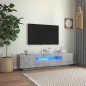 vidaXL Mobile Porta TV con Luci LED Grigio Cemento 160x35x40 cm vidaXL Mobile Porta TV con Luci LED Grigio Cemento 160x35x40 cm