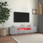 vidaXL Mobile Porta TV con Luci LED Grigio Cemento 160x35x40 cm vidaXL Mobile Porta TV con Luci LED Grigio Cemento 160x35x40 cm