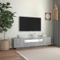vidaXL Mobile Porta TV con Luci LED Grigio Cemento 160x35x40 cm vidaXL Mobile Porta TV con Luci LED Grigio Cemento 160x35x40 cm