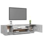 vidaXL Mobile Porta TV con Luci LED Grigio Cemento 160x35x40 cm vidaXL Mobile Porta TV con Luci LED Grigio Cemento 160x35x40 cm