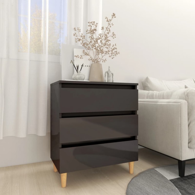 vidaXL Credenza Grigio Lucido 60x35x69 cm in Truciolato vidaXL Credenza Grigio Lucido 60x35x69 cm in Truciolato