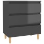 vidaXL Credenza Grigio Lucido 60x35x69 cm in Truciolato vidaXL Credenza Grigio Lucido 60x35x69 cm in Truciolato