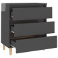 vidaXL Credenza Grigio Lucido 60x35x69 cm in Truciolato vidaXL Credenza Grigio Lucido 60x35x69 cm in Truciolato