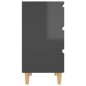 vidaXL Credenza Grigio Lucido 60x35x69 cm in Truciolato vidaXL Credenza Grigio Lucido 60x35x69 cm in Truciolato