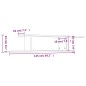 vidaXL Mensola TV a Parete Rovere Sonoma 125x18x23 cm in Truciolato
