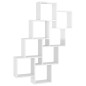 vidaXL Mensola da Parete a Cubo Nero Lucido 90x15x119 cm Truciolato vidaXL Mensola da Parete a Cubo Nero Lucido 90x15x119 cm Truciolato