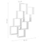 vidaXL Mensola da Parete a Cubo Nero Lucido 90x15x119 cm Truciolato vidaXL Mensola da Parete a Cubo Nero Lucido 90x15x119 cm Truciolato