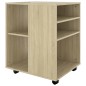 vidaXL Mobiletto con Rotelle Rovere Sonoma 60x53x72 cm in Truciolato vidaXL Mobiletto con Rotelle Rovere Sonoma 60x53x72 cm in Truciolato