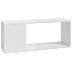 vidaXL Mobile TV Bianco Lucido 80x24x32 cm in Truciolato