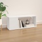 vidaXL Mobile TV Bianco Lucido 80x24x32 cm in Truciolato
