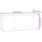 vidaXL Mobile TV Bianco Lucido 80x24x32 cm in Truciolato