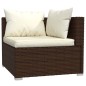 Set Divani da Giardino 10 pz con Cuscini in Polyrattan Marrone Set Divani da Giardino 10 pz con Cuscini in Polyrattan Marrone