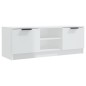vidaXL Mobile Porta TV Bianco Lucido 102x35x36,5 cm Legno Multistrato vidaXL Mobile Porta TV Bianco Lucido 102x35x36,5 cm Legno Multistrato