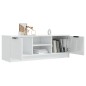 vidaXL Mobile Porta TV Bianco Lucido 102x35x36,5 cm Legno Multistrato vidaXL Mobile Porta TV Bianco Lucido 102x35x36,5 cm Legno Multistrato