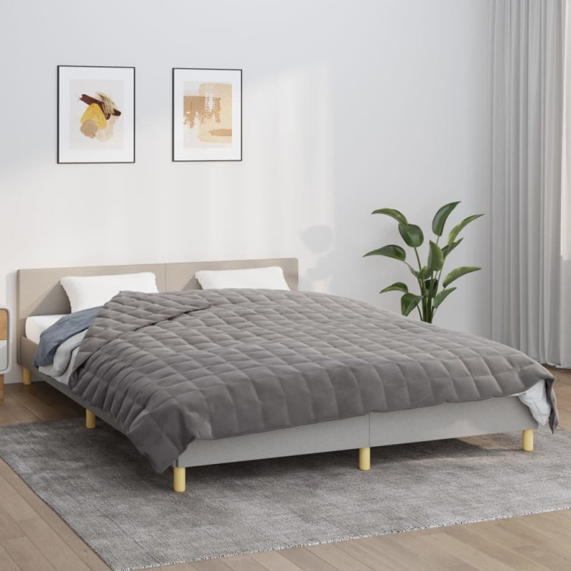 vidaXL Coperta Ponderata Grigia 200x230 cm 13 kg Tessuto vidaXL Coperta Ponderata Grigia 200x230 cm 13 kg Tessuto