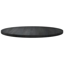 vidaXL Piano Tavolo Nero Ø70x2,5 cm in Legno Massello di Pino