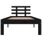 vidaXL Giroletto Nero in Legno Massello 90x190 cm 3FT Singolo vidaXL Giroletto Nero in Legno Massello 90x190 cm 3FT Singolo