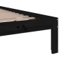 vidaXL Giroletto Nero in Legno Massello 90x190 cm 3FT Singolo vidaXL Giroletto Nero in Legno Massello 90x190 cm 3FT Singolo