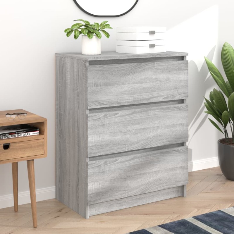 vidaXL Credenza Grigio Sonoma 60x35x76 cm in Legno Multistrato