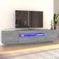 vidaXL Mobile Porta TV con Luci LED Grigio Sonoma 160x35x40 cm vidaXL Mobile Porta TV con Luci LED Grigio Sonoma 160x35x40 cm