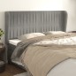 Testiera ad Orecchio Grigio Chiaro 163x23x118/128 cm in Velluto Testiera ad Orecchio Grigio Chiaro 163x23x118/128 cm in Velluto